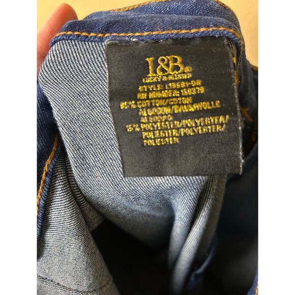 Lucky & Blessed L&B High Rise Fise Flare Destroyed Jeans SZ 16 - Picture 3 of 5